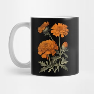 Marigold Flowers Vintage Botanicals Mug